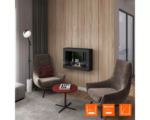 Биокамин SteelHeat WALL ONE 800 LITE черный Биокамин SteelHeat WALL ONE 800 LITE черный