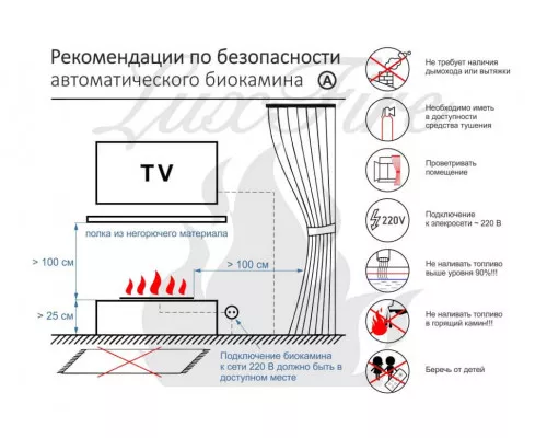 Автоматический биокамин Lux Fire Smart Flame 1900 RC Автоматический биокамин Lux Fire Smart Flame 1900 RC
